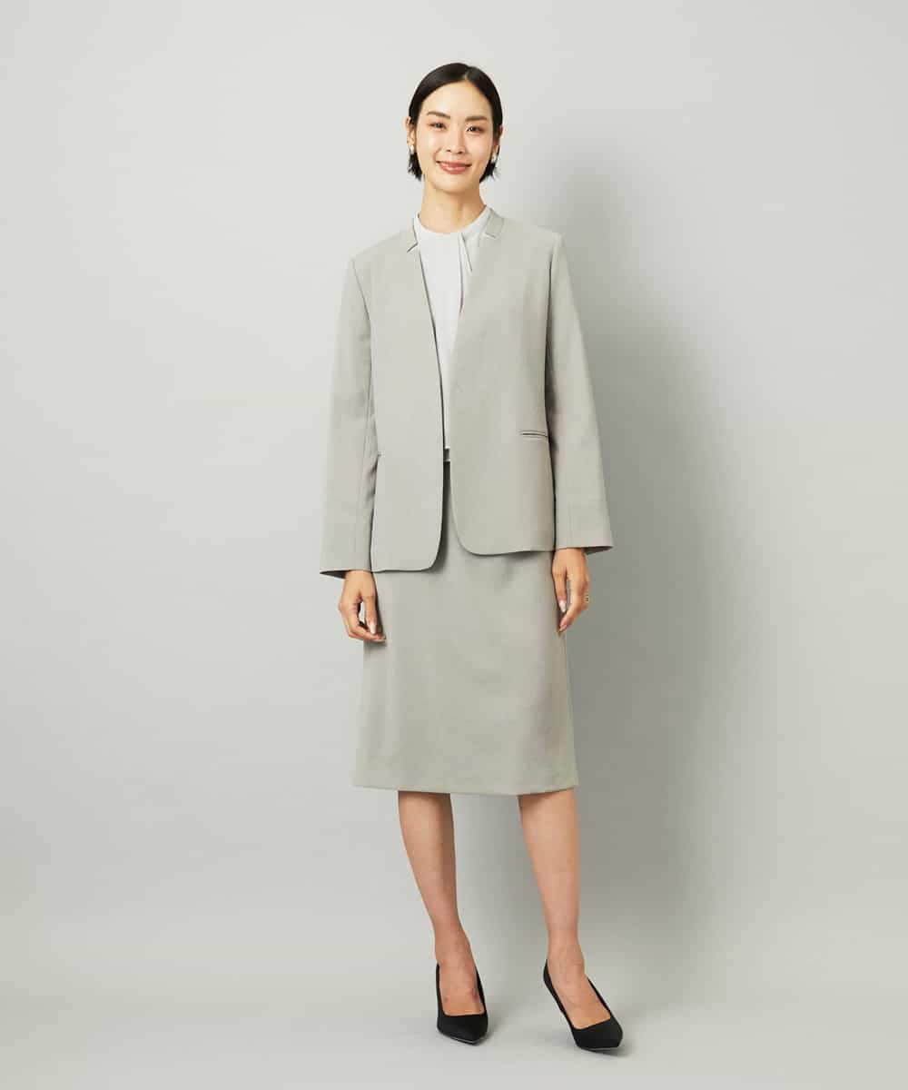 FMHAD35190 MICHEL KLEIN(ミッシェルクラン) [セットアップ対応]セミフレアスカート グレー