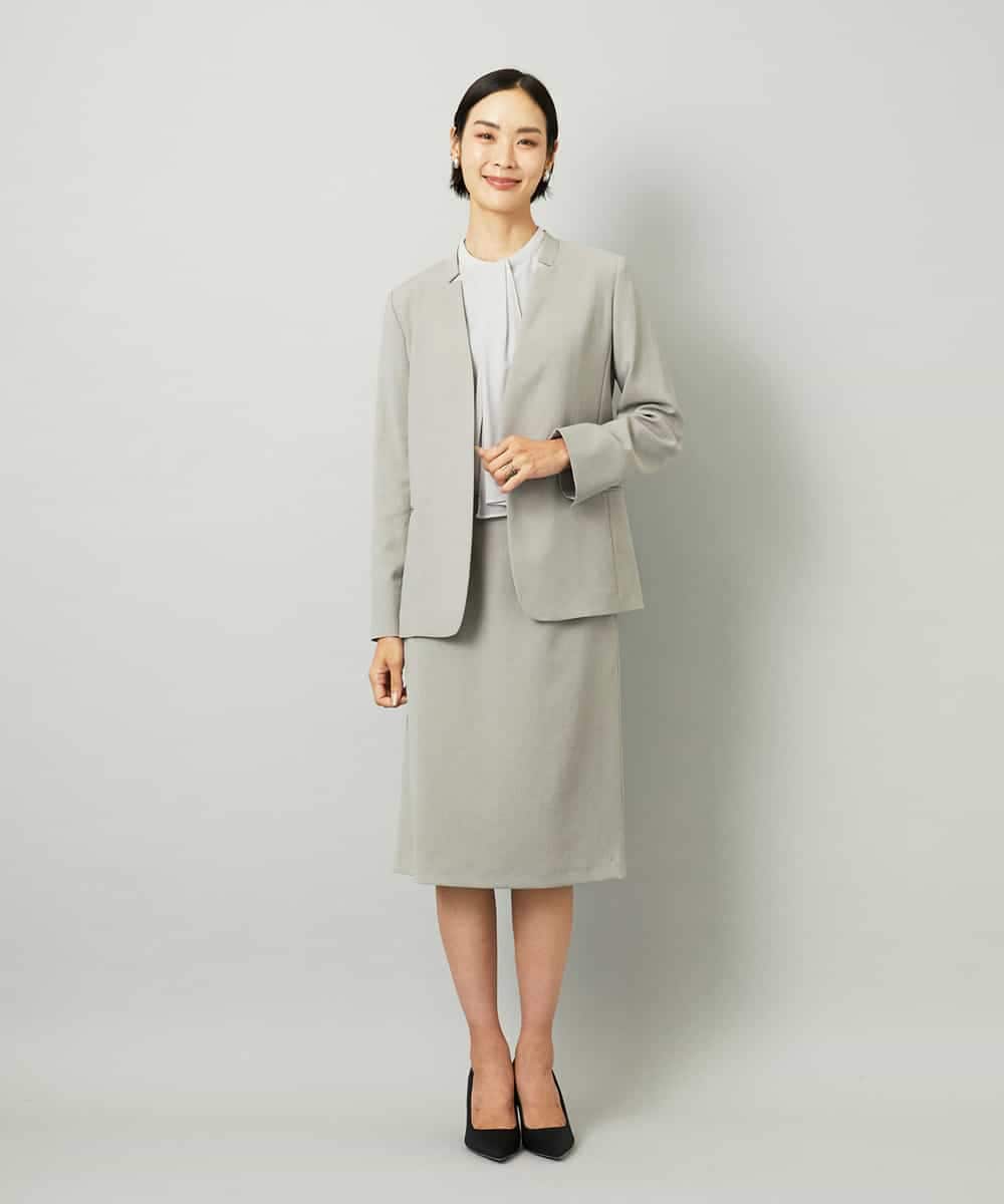 FMHAD35190 MICHEL KLEIN(ミッシェルクラン) [セットアップ対応]セミフレアスカート グレー