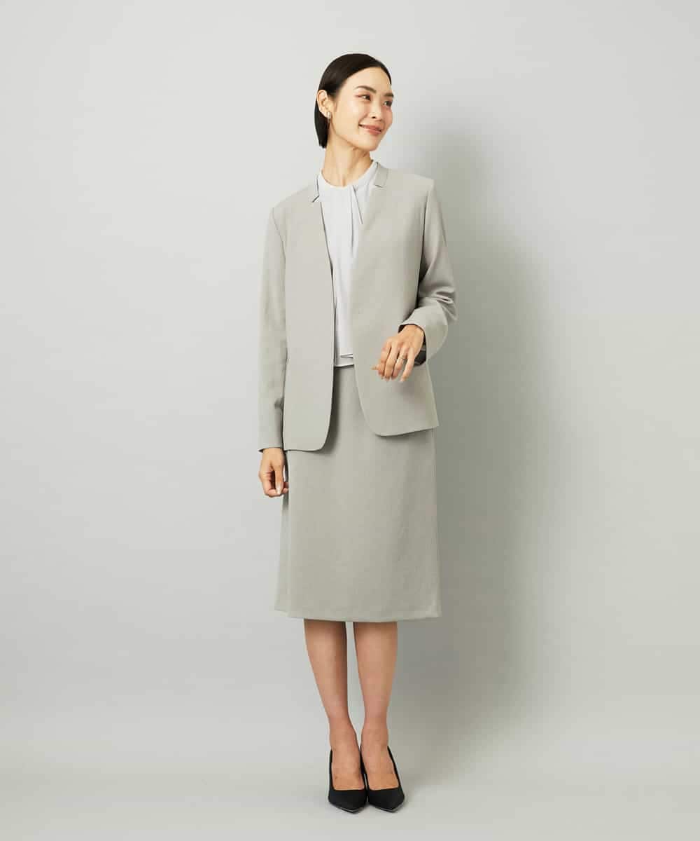 FMHAD35190 MICHEL KLEIN(ミッシェルクラン) [セットアップ対応]セミフレアスカート グレー