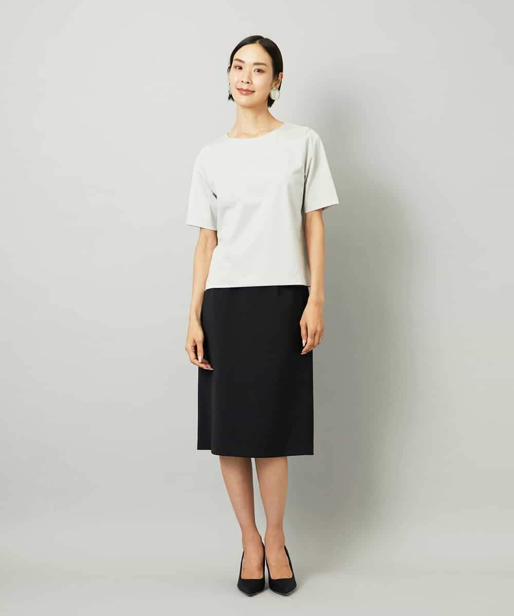 FMHAD35190 MICHEL KLEIN(ミッシェルクラン) [セットアップ対応]セミフレアスカート グレー