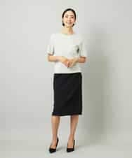 FMHAD35190 MICHEL KLEIN(ミッシェルクラン) [セットアップ対応]セミフレアスカート グレー