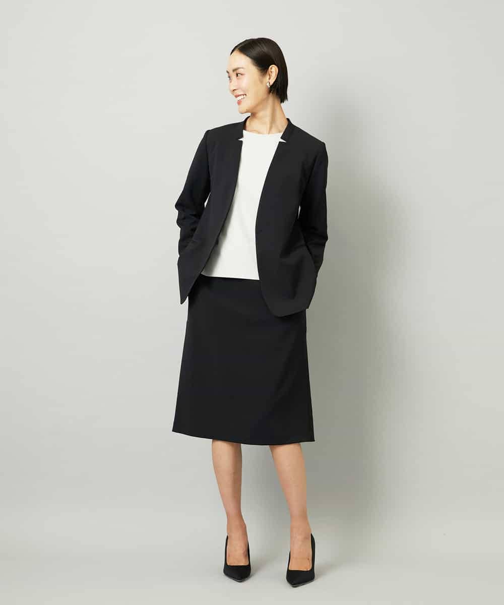 FMHAD35190 MICHEL KLEIN(ミッシェルクラン) [セットアップ対応]セミフレアスカート グレー