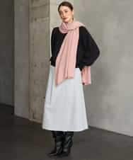 FMHAG41240 MICHEL KLEIN(ミッシェルクラン) ラップAラインスカート ライトグレー
