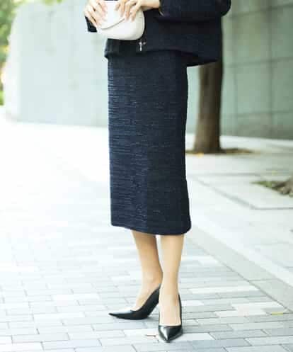 FMHDD02260 MICHEL KLEIN [セットアップ対応]ファンシーツイードタイトスカート