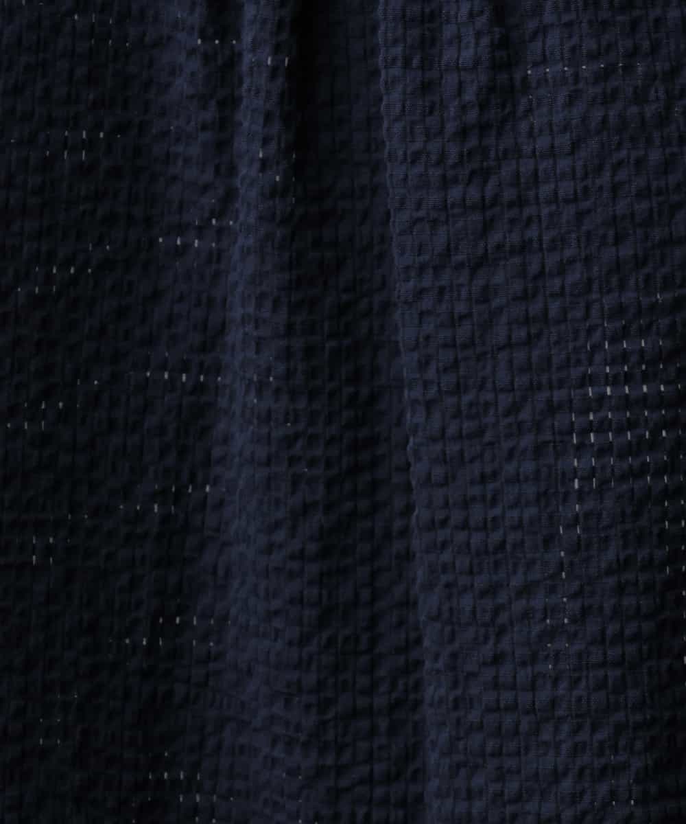 FMHGD05240 MICHEL KLEIN(ミッシェルクラン) [セットアップ対応/リラックスボトム]ワッフルギャザースカート ネイビー