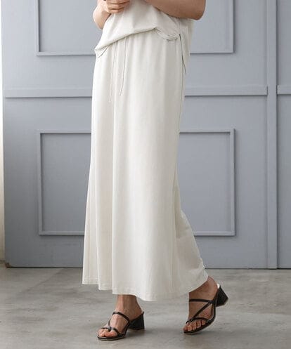 FMHGD15290 MICHEL KLEIN [セットアップ対応/リラックスボトム]ヴィンテージサテンフレアスカート
