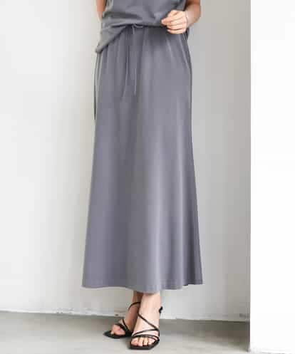 FMHGD15290 MICHEL KLEIN [セットアップ対応/リラックスボトム]ヴィンテージサテンフレアスカート