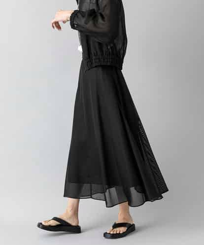 FMHHD04290 MICHEL KLEIN [セットアップ対応]メッシュフレアスカート
