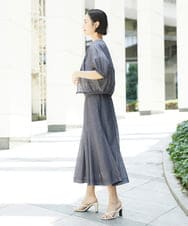 FMHHD05330 MICHEL KLEIN(ミッシェルクラン) [セットアップ対応]デニムライク フレアスカート ネイビー