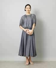 FMHHD05330 MICHEL KLEIN(ミッシェルクラン) [セットアップ対応]デニムライク フレアスカート ネイビー
