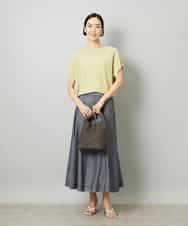 FMHHD05330 MICHEL KLEIN(ミッシェルクラン) [セットアップ対応]デニムライク フレアスカート ネイビー