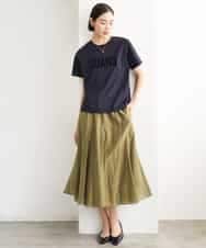 FMHJD02270 MICHEL KLEIN(ミッシェルクラン) シアーフレアスカート パープル