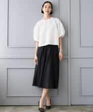 FMHJD02270 MICHEL KLEIN(ミッシェルクラン) シアーフレアスカート パープル