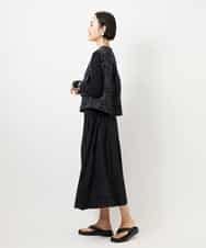 FMJDD11330 MICHEL KLEIN(ミッシェルクラン) ファンシーツイード フィッシャーマンジレ ネイビー
