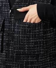 FMJDD11330 MICHEL KLEIN(ミッシェルクラン) ファンシーツイード フィッシャーマンジレ ネイビー