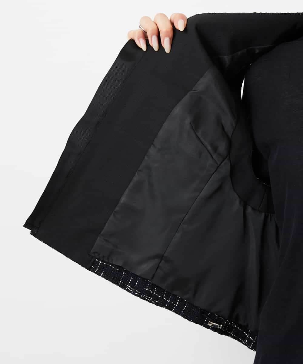 FMJDD11330 MICHEL KLEIN(ミッシェルクラン) ファンシーツイード フィッシャーマンジレ ネイビー