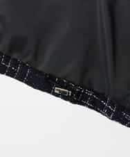 FMJDD11330 MICHEL KLEIN(ミッシェルクラン) ファンシーツイード フィッシャーマンジレ ネイビー