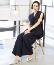 FMJGD05390 MICHEL KLEIN(ミッシェルクラン) [セットアップ対応]ツイードライク フィッシャーマンジレ ベージュ