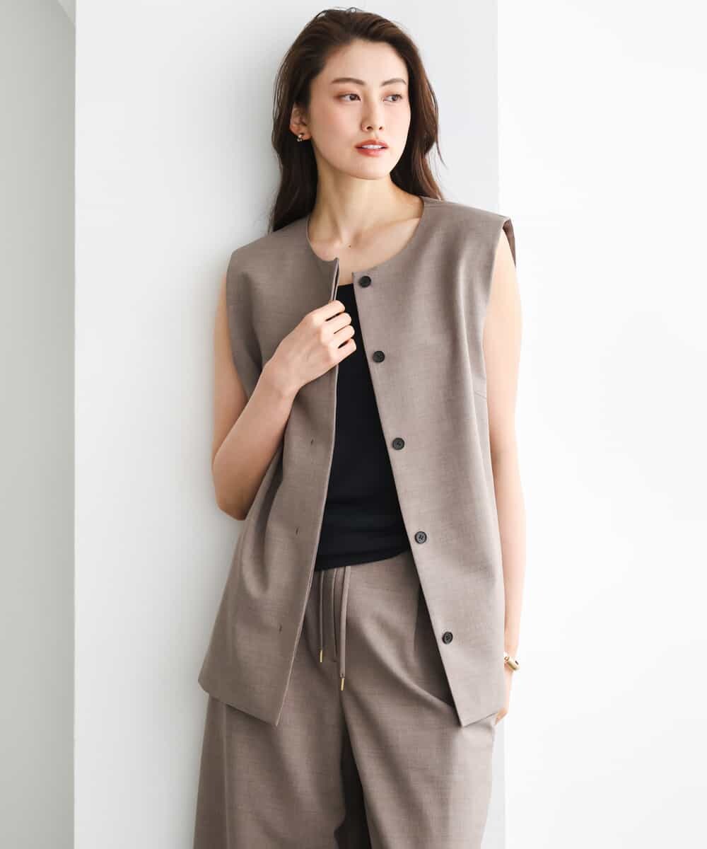 FMJGD13330 MICHEL KLEIN(ミッシェルクラン) [セットアップ対応]ノーカラージレ ブラック