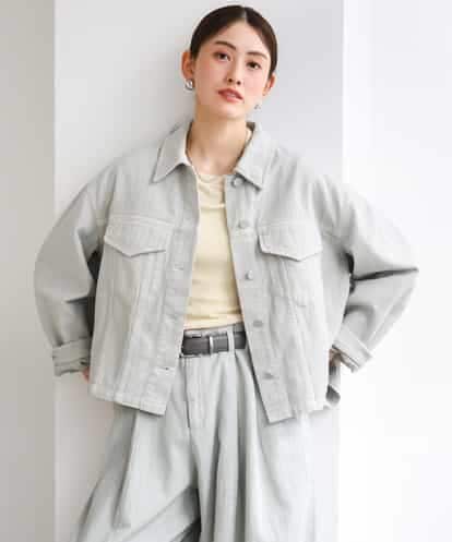 FMJGE01490 MICHEL KLEIN [セットアップ対応]デニムダブルポケットブルゾン