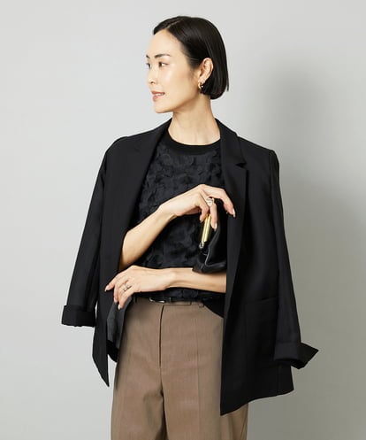 FMJHD11330 MICHEL KLEIN シアーテーラードジャケット