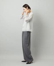 FMKAD02170 MICHEL KLEIN(ミッシェルクラン) ボウタイ付き2WAYブラウソ― ライトグレー