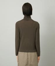 FMKAD19130 MICHEL KLEIN(ミッシェルクラン) ［レイヤードにおすすめ］シアーハイネックカットソー ブラウン