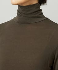 FMKAD19130 MICHEL KLEIN(ミッシェルクラン) ［レイヤードにおすすめ］シアーハイネックカットソー ブラウン