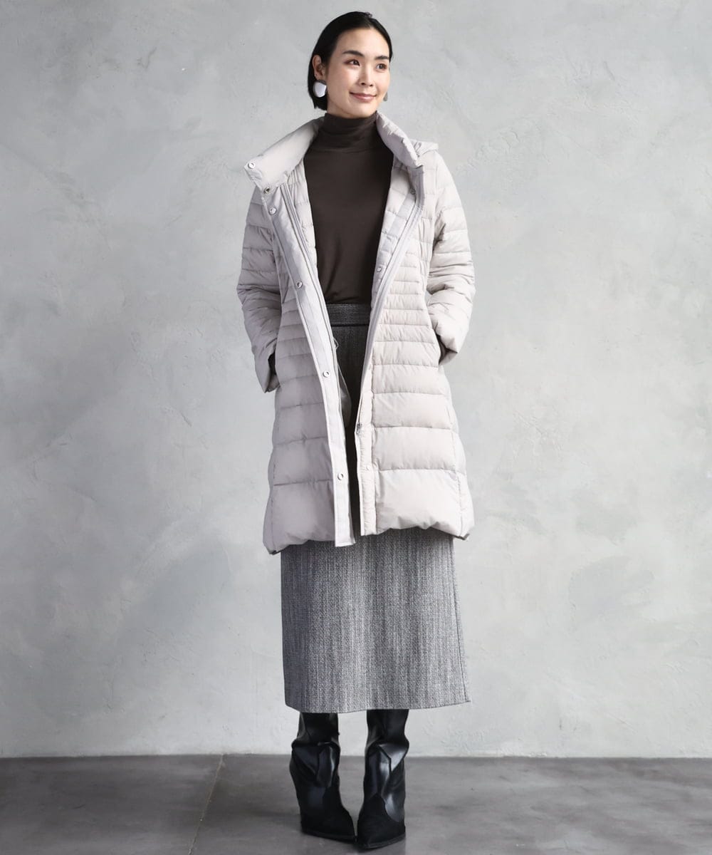 FMKAD19130 MICHEL KLEIN(ミッシェルクラン) ［レイヤードにおすすめ］シアーハイネックカットソー ブラウン