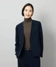 FMKAD19130 MICHEL KLEIN(ミッシェルクラン) ［レイヤードにおすすめ］シアーハイネックカットソー ブラウン