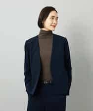FMKAD19130 MICHEL KLEIN(ミッシェルクラン) ［レイヤードにおすすめ］シアーハイネックカットソー ブラウン
