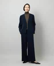 FMKAD19130 MICHEL KLEIN(ミッシェルクラン) ［レイヤードにおすすめ］シアーハイネックカットソー ブラウン