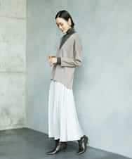 FMKAD19130 MICHEL KLEIN(ミッシェルクラン) ［レイヤードにおすすめ］シアーハイネックカットソー ブラウン