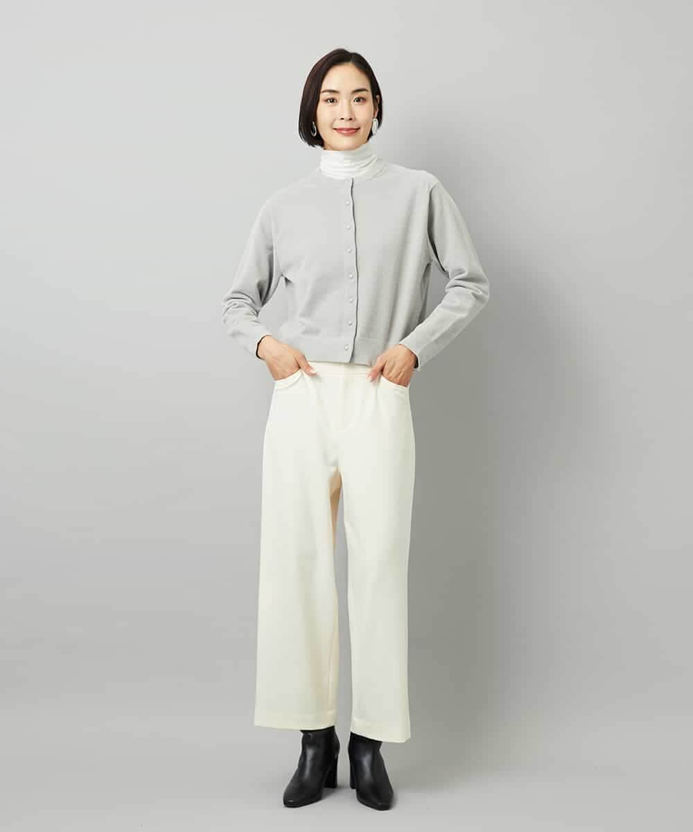 FMKAD19130 MICHEL KLEIN(ミッシェルクラン) ［レイヤードにおすすめ］シアーハイネックカットソー ブラウン