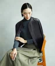 FMKAD19130 MICHEL KLEIN(ミッシェルクラン) ［レイヤードにおすすめ］シアーハイネックカットソー ブラウン