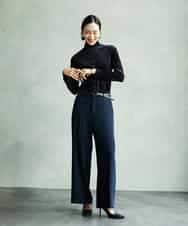 FMKAD19130 MICHEL KLEIN(ミッシェルクラン) ［レイヤードにおすすめ］シアーハイネックカットソー ブラウン