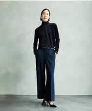 FMKAD19130 MICHEL KLEIN(ミッシェルクラン) ［レイヤードにおすすめ］シアーハイネックカットソー ブラウン