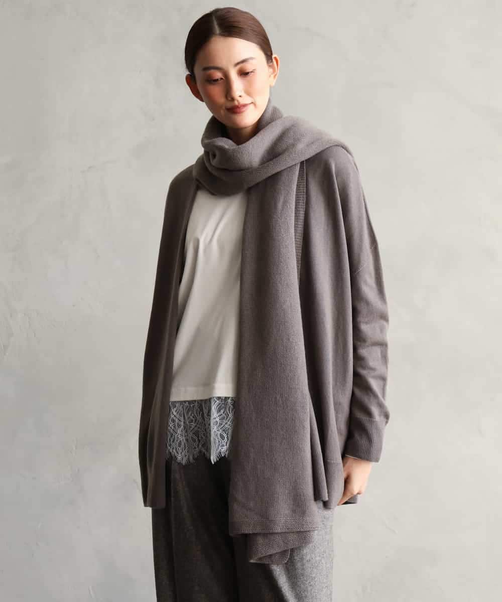 FMKAG42160 MICHEL KLEIN(ミッシェルクラン) [レイヤードスタイルにおすすめ]裾レースドッキングカットソー ブラック