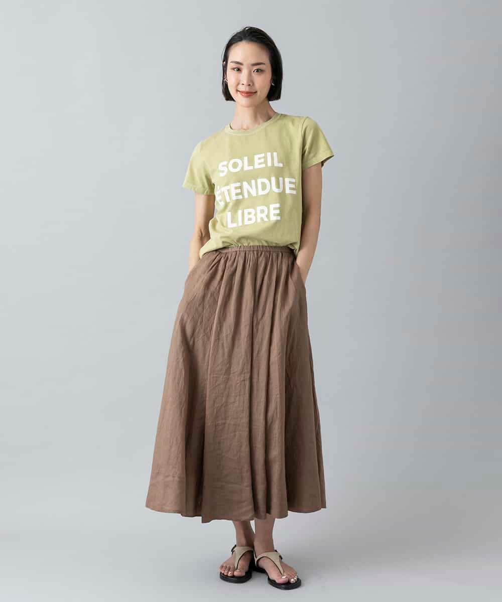 FMKGD01120 MICHEL KLEIN(ミッシェルクラン) クラックプリントロゴTシャツ イエロー