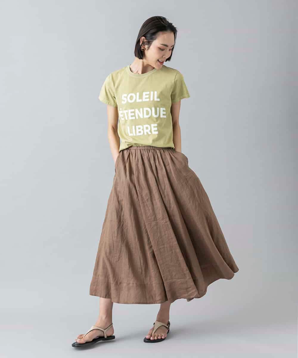 FMKGD01120 MICHEL KLEIN(ミッシェルクラン) クラックプリントロゴTシャツ イエロー