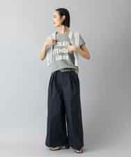 FMKGD01120 MICHEL KLEIN(ミッシェルクラン) クラックプリントロゴTシャツ イエロー