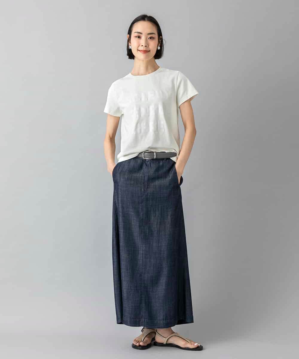 FMKGD01120 MICHEL KLEIN(ミッシェルクラン) クラックプリントロゴTシャツ イエロー