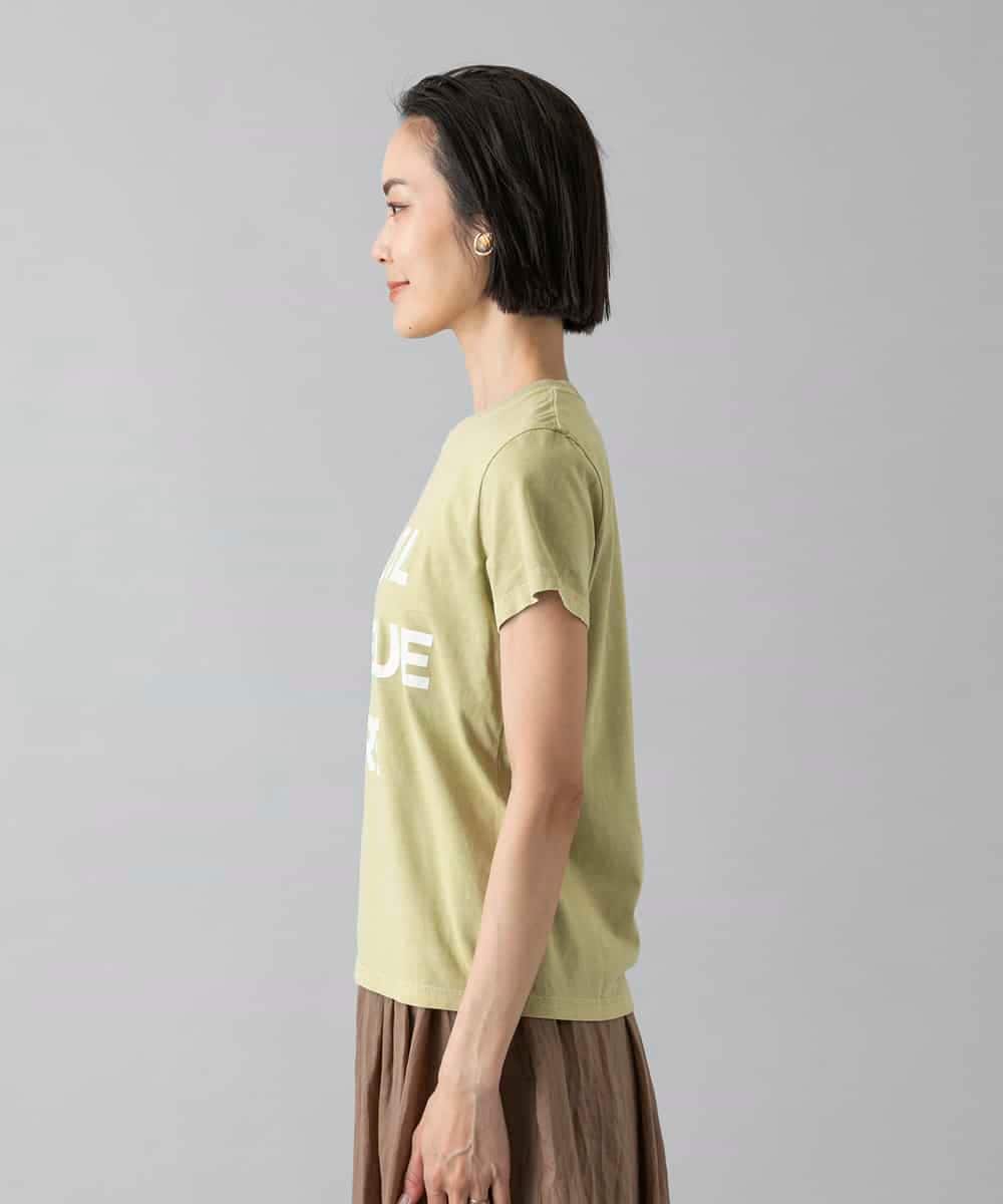 FMKGD01120 MICHEL KLEIN(ミッシェルクラン) クラックプリントロゴTシャツ イエロー