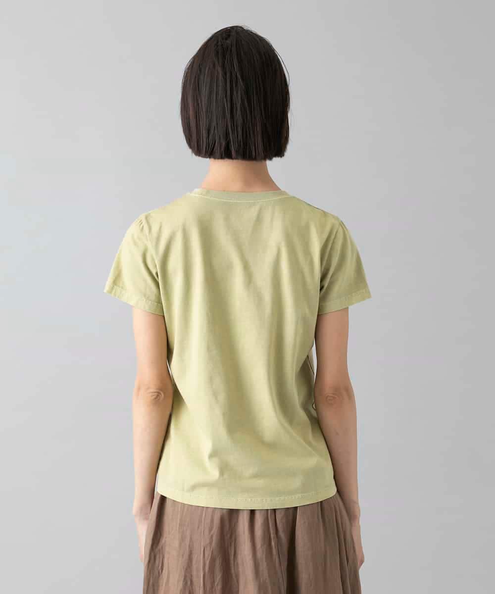 FMKGD01120 MICHEL KLEIN(ミッシェルクラン) クラックプリントロゴTシャツ イエロー