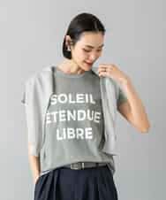 FMKGD01120 MICHEL KLEIN(ミッシェルクラン) クラックプリントロゴTシャツ ライトグリーン
