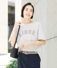 FMKGD02140 MICHEL KLEIN(ミッシェルクラン) ボクシーロゴＴシャツ ライトグレー