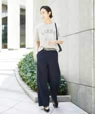FMKGD02140 MICHEL KLEIN(ミッシェルクラン) ボクシーロゴＴシャツ ライトグレー