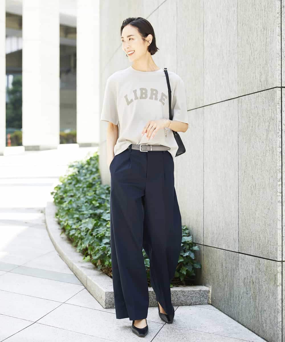 FMKGD02140 MICHEL KLEIN(ミッシェルクラン) ボクシーロゴＴシャツ ライトグレー