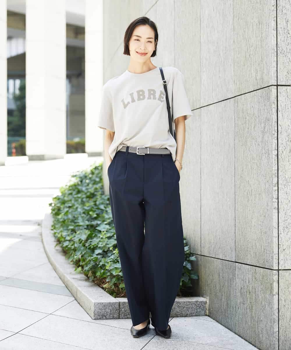 FMKGD02140 MICHEL KLEIN(ミッシェルクラン) ボクシーロゴＴシャツ ライトグレー