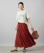 FMKGD02140 MICHEL KLEIN(ミッシェルクラン) ボクシーロゴＴシャツ ライトグレー